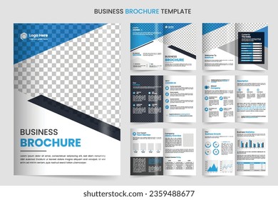 Brochure template layout design and corporate minimal company profile multipage brochure template,Trendy minimalist flat  design. Vertical a4 format.