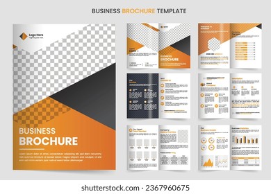 Brochure template layout design and corporate minimal multipage brochure template design