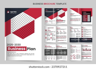 Diseño de diseño de plantillas de broche y plantilla de folletos de perfil de empresa mínima para empresas,Diseño plano minimalista a la moda. Formato vertical a4.