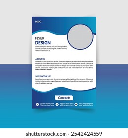 Brochure template layout design. Corporate business annual report, catalog, magazine, flyer mockup. Creative modern bright concept circle round shape
