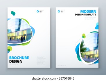 Brochure template layout design. Corporate business annual report, catalog, magazine, flyer mockup. Creative modern bright concept