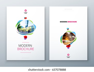 Brochure Template Layout Design. Corporate Business Annual Report, Catalog, Magazine, Flyer Mockup. Creative Modern Bright Concept