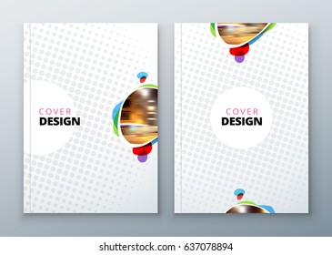 Brochure template layout design. Corporate business annual report, catalog, magazine, flyer mockup. Creative modern bright concept