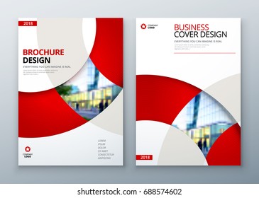 Brochure template layout design. Corporate business annual report, catalog, magazine, flyer mockup. Creative modern bright concept circle round shape - Shutterstock ID 688574602