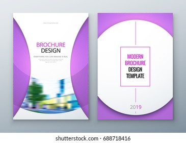 Brochure template layout design. Corporate business annual report, catalog, magazine, flyer mockup. Creative modern bright concept circle round shape