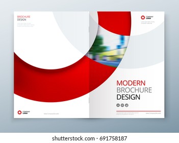 Brochure template layout design. Corporate business annual report, catalog, magazine, flyer mockup. Creative modern bright concept circle round shape