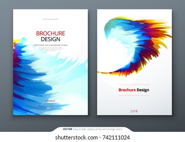 Brochure template layout design. Corporate business annual report, catalog, magazine, flyer mockup. Creative modern bright concept