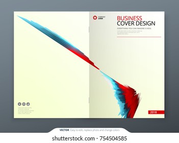 Brochure template layout design. Corporate business annual report, catalog, magazine, flyer mockup. Creative modern bright concept