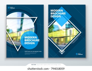 Brochure template layout design. Corporate business annual report, catalog, magazine, flyer mockup. Creative modern bright concept circle round shape