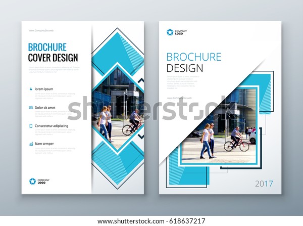 Broschure Vorlagenlayout Design Geschaftsbericht Katalog Magazin Stock Vektorgrafik Lizenzfrei