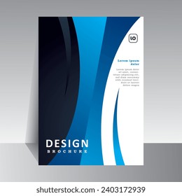 Brochure template layout design, Cover design Blue and black Color Background. Annual report. Modern A4 flyer template, Poster, catalog. Simple magazine, leaflet