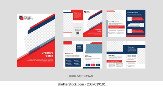 Brochure template layout design, minimal multipage business brochure template design, annual report, corporate company profile, editable template layout.	