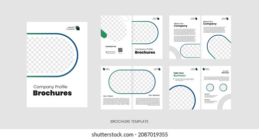 Brochure template layout design, minimal multipage business brochure template design, annual report, corporate company profile, editable template layout.	
