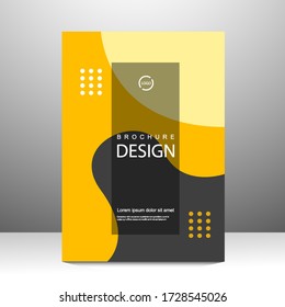 Diseño de diseño de plantilla de folleto con estilo de onda. Informe anual, catálogo, negocio corporativo. Promoción simple de volante. de la barra Formato. Ilustración del vector