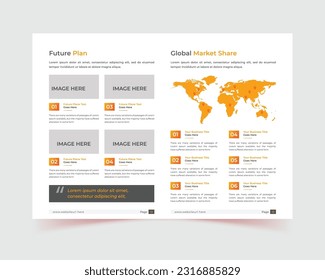 Brochure template layout design, yellow minimal business profile template layout, minimal template layout design, book cover, report, pages brochure, annual, brochure template