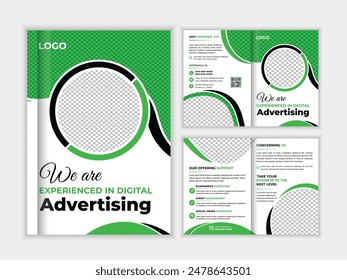 Brochure template layout design,4 pages brochure, annual report minimal template layout design,