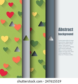 Brochure template with love background. Eps10 Vector illustration