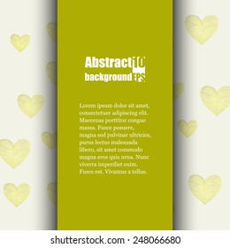 Brochure template with love background. Eps10 Vector illustration