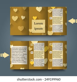 Brochure template with love background. Eps10 Vector illustration