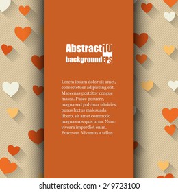 Brochure template with love background. Eps10 Vector illustration
