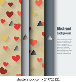 Brochure template with love background. Eps10 Vector illustration