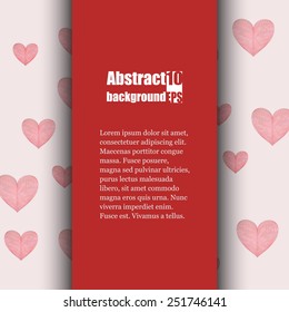 Brochure template with love background. Eps10 Vector illustration
