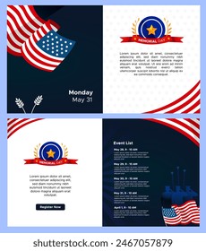 brochure template  for memorial day