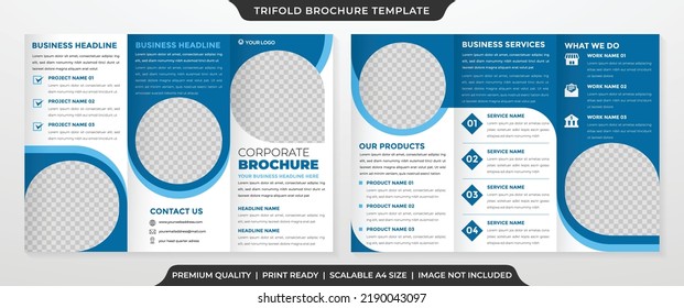 brochure template with minimalist style use for business portfolio