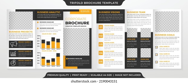 brochure template with minimalist style use for business portfolio