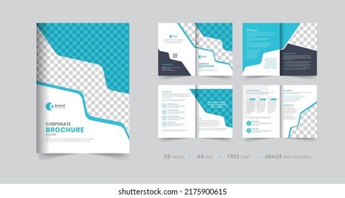 Brochure template multipage layout design, modern company profile corporate business brochure editable template layout