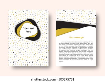 Brochure template with place for text
