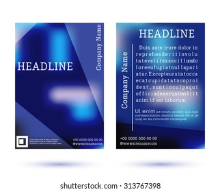 Brochure Template Poster. Booklet Flyer Layout A4. Brochure Cover Design. Vector Illustration.