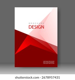 Diseño moderno de la flecha roja de la Plantilla del folleto para el libro de la cubierta, cartel, informe anual. Ilustración vectorial
