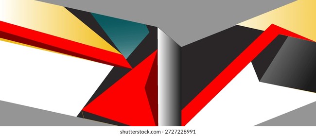Diseño moderno de la flecha roja de la Plantilla del folleto para el libro de la cubierta, cartel, informe anual. Ilustración vectorial