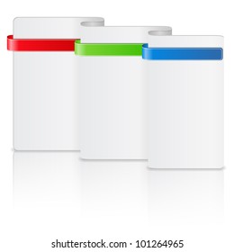 Brochure template with ribbon, vector eps10 illustration