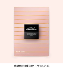 Brochure template with rose goldbackground. cover backdrop for banner or poster design
