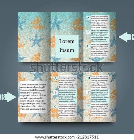 brochure template sea background eps 10 vector stock vector royalty