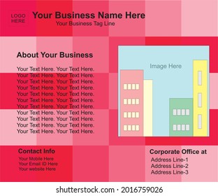 Brochure Template in shades of pink
