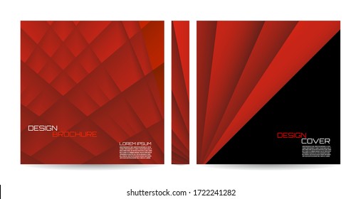 Brochure template with striped overlapping diagonal lines. Magazine, poster, book, presentation, advertising. Cover design your text