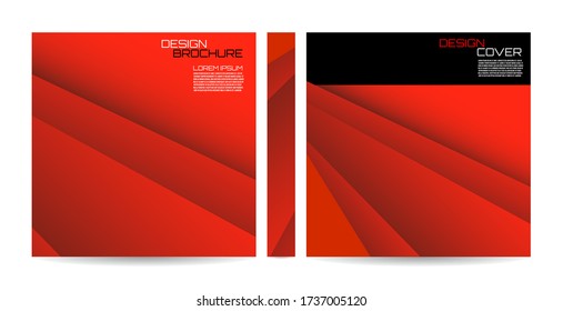 Brochure template with striped overlapping diagonal lines. Magazine, poster, book, presentation, advertising. Cover design your text