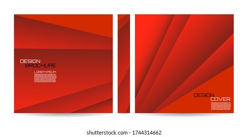 Brochure template with striped overlapping diagonal lines. Magazine, poster, book, presentation, advertising. Cover design your text