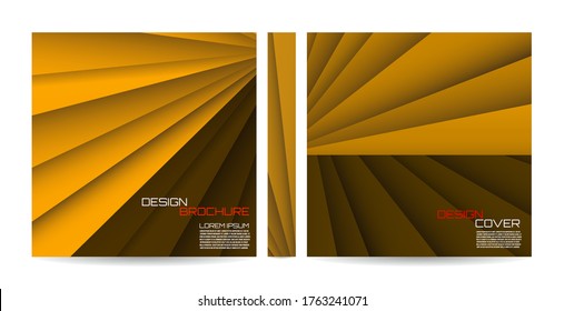 Plantilla de folleto con líneas diagonales rayadas superpuestas. Revista, afiche, libro, presentación, publicidad. Cubra el diseño de su texto
