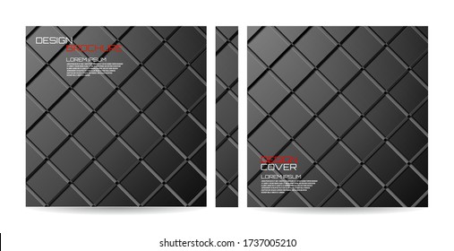 Prospektvorlage der Streifen mit Schatten, geometrisches Banner. Zeitschrift, Poster, Buch, Präsentation, Werbung. Abstrakter Vektorhintergrund. Entwerfen des Textes