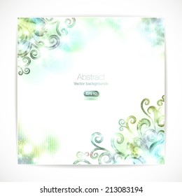 Brochure template with swirls. Vector. 