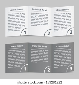 Brochure template with three pages, vector eps10 illustration