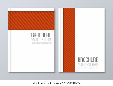 Brochure template vector. Corporate business stationery design.  Striped flyer backgrounds.