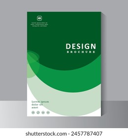 Brochure template vector design, Annual Report, Magazine, Poster, Corporate Presentation, Portfolio, Flyer, infographic, print ready green colour, vector