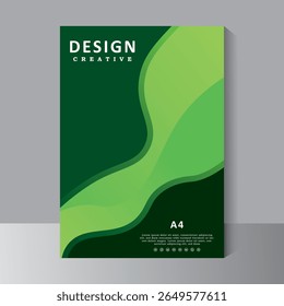 Brochure template vector design, Annual Report, Magazine, Poster, Corporate Presentation, Portfolio, Flyer, infographic, print ready green colour, vector eps 10