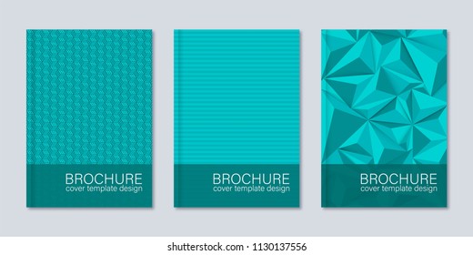 Brochure template vector, flyer layout, cover design with geometric background.