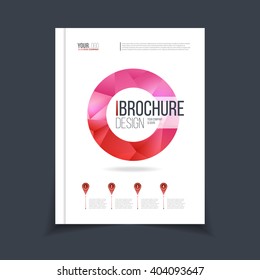 Brochure template vector illustration, cover design annual report, magazine, flyer or booklet in A4. Advertising brochure template.